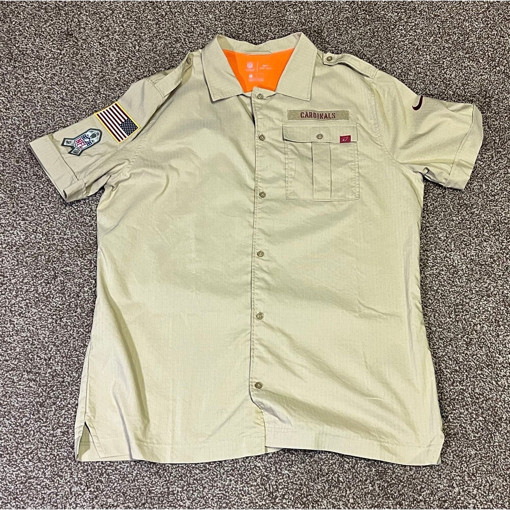 NFL Arizona Cardinals Salute to Service Nike Dri-Fit Men’s Large Button Up